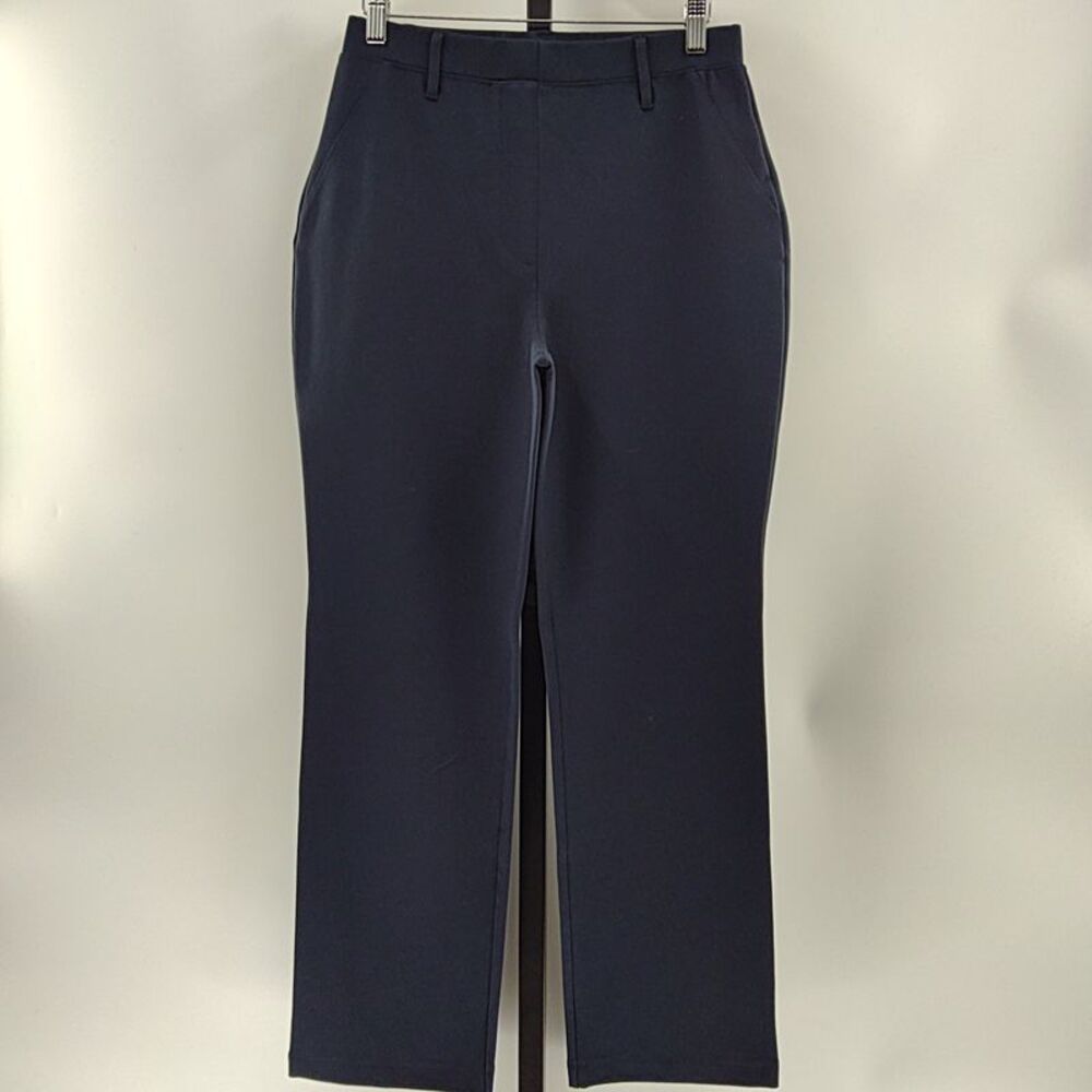 Quince Women Ultra-Stretch Ponte Straight Leg Pants Navy S